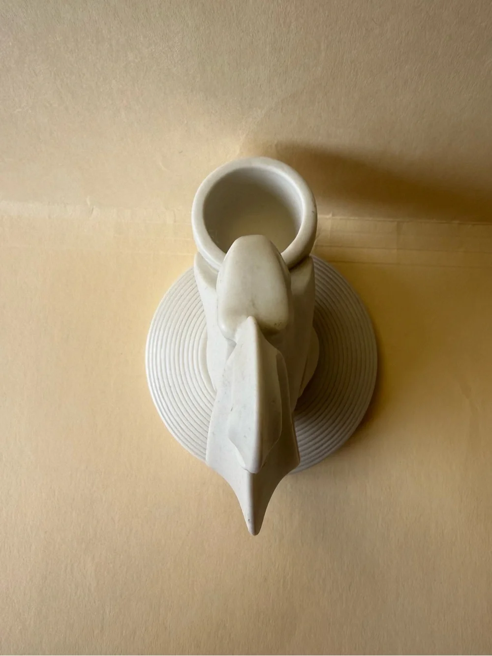 Jonathan Adler White Bisque Porcelain Squirrel Match Holder.